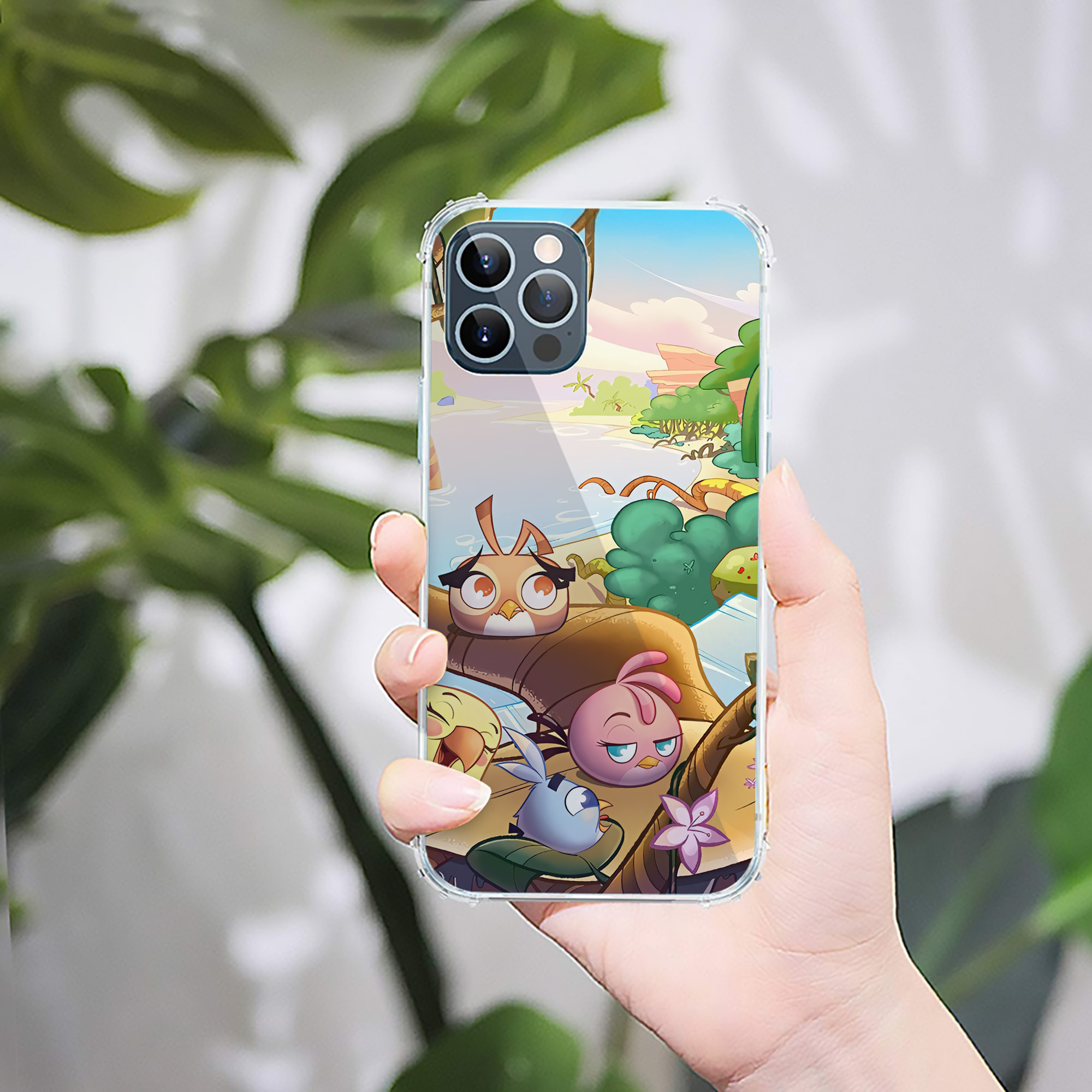 （画像用） Angry Birds アングリーバード 【iPhone 12シリーズ対応】透明スマホケース（クリアソフトケース）